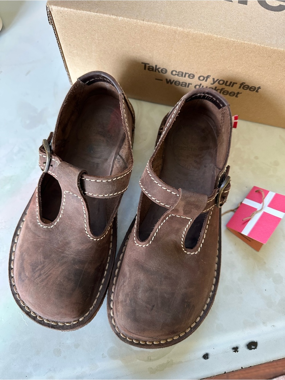 Cocoa Lolland Duckfeet T-straps Size 40